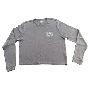 Hurley Desert Weaver Long Sleeve Waffle Knit Top Size Medium Y2K Inspired Skater